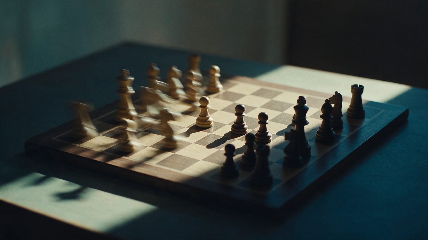Thinking, Fast and Slow Summary: The 12 Ideas That Change How You Decide A chessboard split between light and shadow